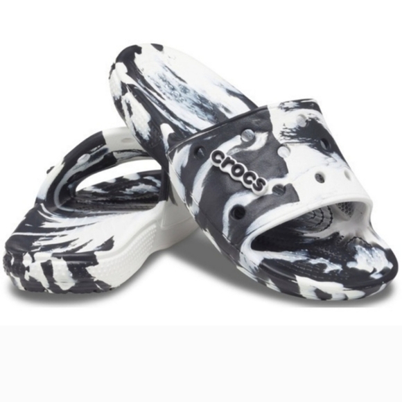 CROCS Marbled Tie Dyed Slides Sandals - Picture 1 of 9